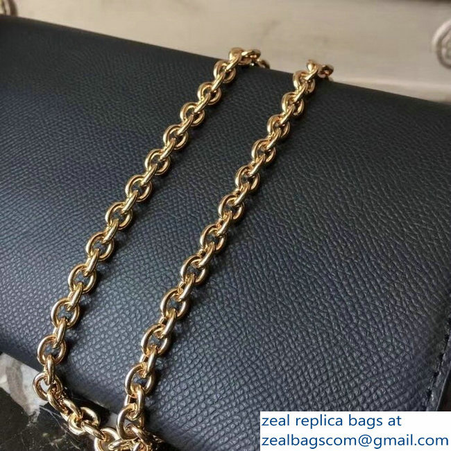 Dolce  &  Gabbana DG Chain Wallet Bag in Dauphine Calfskin Black 2018